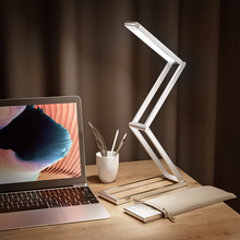 Load image into Gallery viewer, KRX Small Led Desk Lamp - No Blu-Ray Led Reading Light for Home Office, Portable &amp; Folding Design Table Lamp, Adjustable Brightness, Cordless Using, USB Charging, Durable Aluminium Alloy Body
