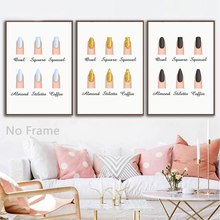 Load image into Gallery viewer, Nail Salon Art Wall Decor Nail Quotes Canvas Nail Salon Poster Price Nail Shapes Posters Prints Makeup Gifts Nail Type Guide Picture Beauty Salon Nails Art Girl Home Decoration 16X24Inchx3Pcs No Frame
