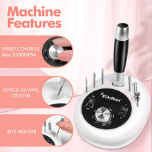Load image into Gallery viewer, Acrylic Nail Drill - Btartbox Nail Drill Machine, Professional Nail Drill Electric Nail Drills for Acrylic Nails Efile Nail Drill E File Kit for Home Salon Use, White
