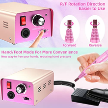 Load image into Gallery viewer, Hoinvo Professional Electric Nail Drill Machine for Acrylic Nails, Gel Nails, 25000RPM Electric Nail File for Nail Salon Supplies, Efile Nail Grinder Drill for Beginners&amp;Professionals Use
