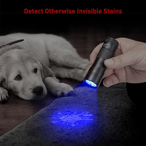 Dorlink UV Black Light Flashlight, Portable Pet Urine Detector, 51 LED 395Nm Handheld UV Flashlights for Dry Stains, Scorpions and Bed Bugs, Free UV Sunglasses and 3 AA Batteries Included (12-Leds)
