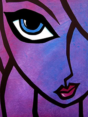 CANVAS Smooth by Fidostudio 16X12 CANVAS Gallery Wrap Giclee Edition Art Print Poster Wall Decor Pink Blue Purple Female Lady Sexy Beauty Salon Art Woman of Beauty Nail Hair Fashion Art