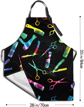 Load image into Gallery viewer, Kitchen BBQ Bib Apron Waterproof and Oil Proof Great for Men Women Adult Adjustable Bib Aprons with 2 Pockets
