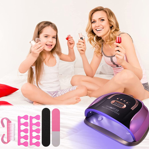 UV LED Nail Light, 256W High Power Nail Gel Light, 4 Timer Settings and Professional Manicure Nail Lamp with Automatic Sensor(Comes with 9 Free Gifts)