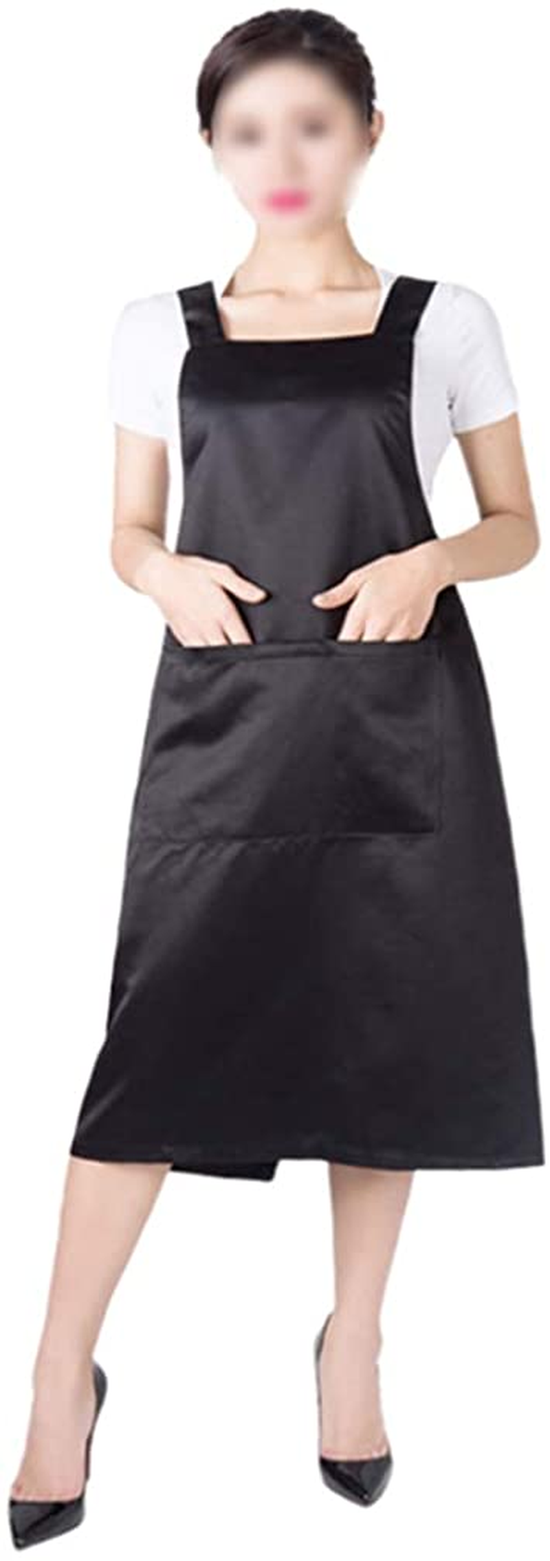 Minkissy Salon Apron Waterproof Hair Stylist Apron Hairdressing Barber Smock Cape Waitress Clothes Vest with Pocket for DIY Salon Barber Pet Groomers