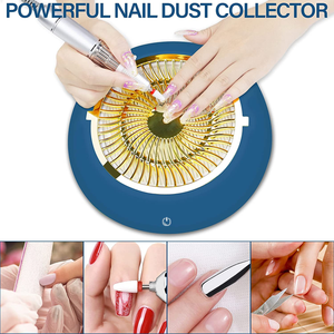 Extractor Vacuum Dust Collector, 45W 2 Mode Powerful Nail Dust Collector for Acrylic Gel Nails Salon Home Use, Blue