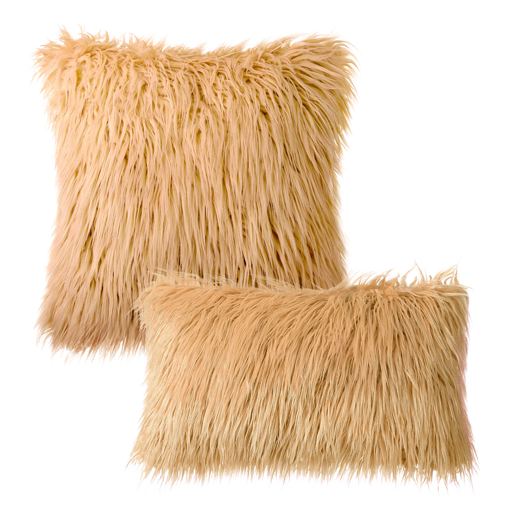 Phantoscope Merino Style Faux Fur Series Decorative Throw Pillow Bundle, 12