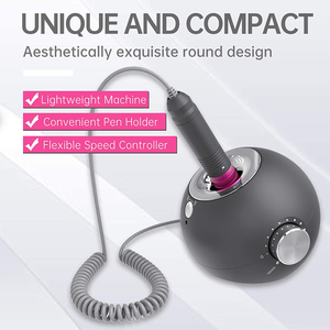 Delanie Professional Nail Drill, 35000 Rpm, High Speed, Low Noise, Low Vibration, Low Heat, Electric Efile for Acrylic Nails, E-File Kit for Shaping, Removing Gel Nails Gray (Non-Rechargeable)