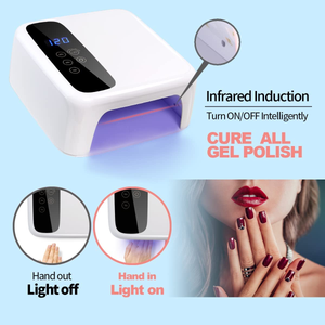 Cordless Led Nail Lamp, BETE Wireless Nail Dryer, 72W Rechargeable Led Nail Light, Portable Gel UV Led Nail Lamp with 4 Timer Setting Sensor and LCD Display, Professional Led Nail Lamp for Gel Polish