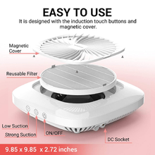 Load image into Gallery viewer, Melodysusie Nail Dust Collector with Reusable Filter, Powerful Nail Vacuum Fan Vent Dust Collector Extractor Electric Dust Suction Machine for Acrylic Gel Nail Polishing, Low Noise, Nail Salon
