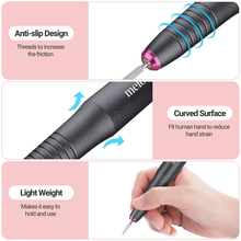 Load image into Gallery viewer, Melodysusie Electric Nail Drill, Portable Electric Nail Drill Machine for Acrylic Gel Nails, Professional Efile E File Manicure Pedicure Polishing Shape Tools for Home Salon Use, Grey
