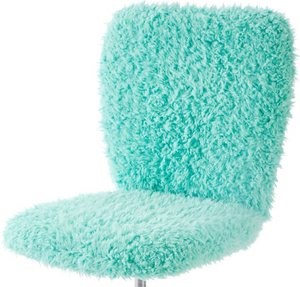 Urban Shop Faux Fur Armless Swivel Task Office Chair, Multiple Colors
