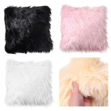 Load image into Gallery viewer, SINGES Fluffy Throw Pillow Covers 16 Inch Faux Fur Cushion Cover Square Decorative Shag Pillow Case for Sofa Bed Car Couch Office Home Decor
