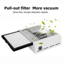 Load image into Gallery viewer, FATUXZ New Nail Dust Collector Machine 40W, Nail Fan Art Salon Suction Machine Vacuum Cleaner Fan for Acrylic Nails and Poly Nail Extention Gel for Nail Drills Nail Dust Cleaner Extractor Fan

