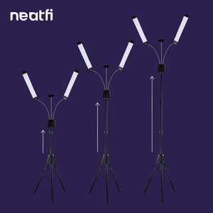 (New Model) Neatfi Supreme LED Light Kit for Estheticians, Make up & Tattoo Artists, Filming & Photography, 3600 Lumens Bright, 3 Light Color Modes, with Adjustable Tripod & Flexible Phone Holder