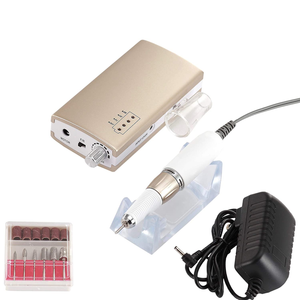 Miss Sweet Portable Nail Drill Machine Rechargeable Electric Nail File for Acrylic (Sweet Gold)