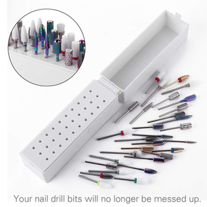 Makartt Nail Drill Bits Holder Dustproof Stand Displayer Organizer Container 30 Holes Manicure Tools (Not Inlcude Drill Bits) B-22