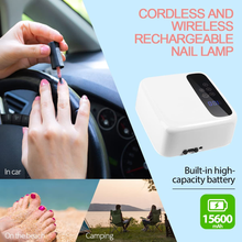 Load image into Gallery viewer, Cordless Led Nail Lamp, BETE Wireless Nail Dryer, 72W Rechargeable Led Nail Light, Portable Gel UV Led Nail Lamp with 4 Timer Setting Sensor and LCD Display, Professional Led Nail Lamp for Gel Polish
