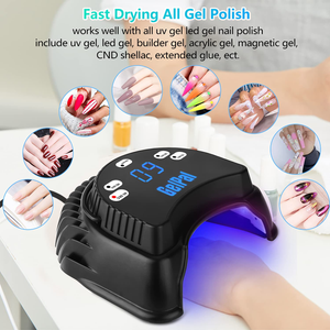 64W UV LED Nail Lamp Gelpal Professional Gel Nail Curing Dryer, Nail Polish Machine Light for Home and Salon (Not Cordless, Need Plug In)