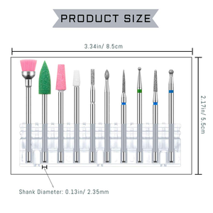 30Pcs Diamond Cuticle Nail Drill Bits for Acrylic Nails, AUHOKY 3 Sets Premium Cuticle Cleaner Bit with 3 Cases, Fine Grits Bits for Gel Nail Drill Manicure Pedicure Home Salon Use