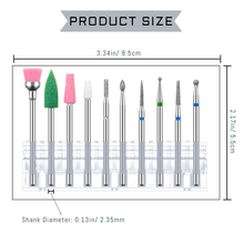 Load image into Gallery viewer, 30Pcs Diamond Cuticle Nail Drill Bits for Acrylic Nails, AUHOKY 3 Sets Premium Cuticle Cleaner Bit with 3 Cases, Fine Grits Bits for Gel Nail Drill Manicure Pedicure Home Salon Use
