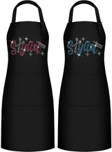 Load image into Gallery viewer, 2 Pieces Hair Stylist Apron Hairstylist Salon Apron with Rhinestone Tools and 3 Pockets Waterproof Hairdresser Barber Aprons
