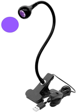 Load image into Gallery viewer, Upgraded Big Chip 395Nm UV LED Black Light Fixtures with Gooseneck and Clamp for UV Gel Nail and Ultraviolet Curing, Portable Ultra Violet Blacklight 5V USB Input (Black 2W)

