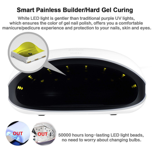 SUNUV 48W UV LED Light Lamp Nail Dryer for Gel Polish with Auto Sensor Professional Nail Art Tools SUN4 Black