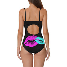 Load image into Gallery viewer, Novelty Black One Piece Swim Suit Up to Size 3XXX
