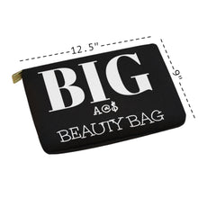 Load image into Gallery viewer, HUGE Unique 12x8.5 Oversized Hair Cosmetic Bag
