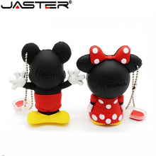 Load image into Gallery viewer, JASTER creative Mouse Mickey and Minnie USB Flash Drive Animal Cartoon Flash Drive 4GB 8GB 16GB 32GB 64gb memory stick u disk
