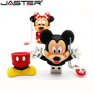 JASTER creative Mouse Mickey and Minnie USB Flash Drive Animal Cartoon Flash Drive 4GB 8GB 16GB 32GB 64gb memory stick u disk