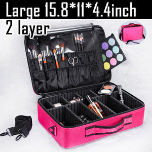 High Quality Professional Makeup Organizer Cosmetic Case Travel Large Capacity Storage Bag Suitcases