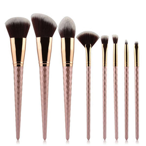 8pcs Professional Brushed Gold Professional Designer Makeup Brush Set