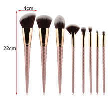 Load image into Gallery viewer, 8pcs Professional Brushed Gold Professional Designer Makeup Brush Set

