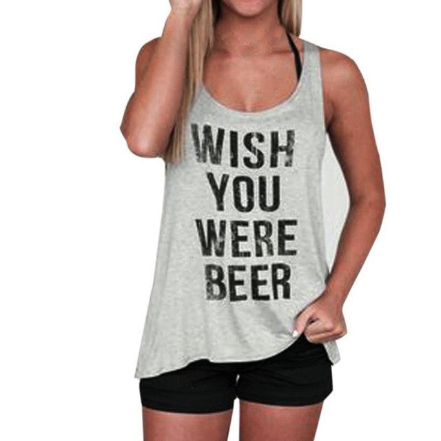 Funny Wish you were BEER Womens T-Shirt