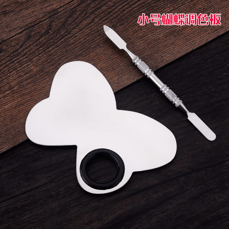 Makeup Painting Palette With Spatula New Stainless Steel Metal  Mixing Tool Artist Drawing FS29