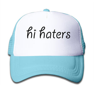 Trucker Hats Baseball Cap Tumblr Snapback Hi Haters Children Girls Boys Bone Caps Tumblr  Cap Hisper Mesh Hat Unisex