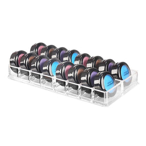 Cosmetics Eyeshadow Organizer Clear Acrylic Lipstick Storage Box Makeup Jewelry Show Shelf Stand 22x12x2.5cm