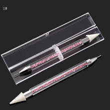 Load image into Gallery viewer, 1pcs Dual-ended BLING Rhinestone Picker Wax Pencil CrystalNAIL ART TOOL
