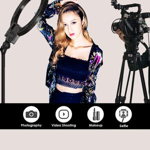 LED Ring Light w/ Stand Dimmable 5500K Light Kit for BEAUTY Camera, Smartphone, YouTube, Photography, Video