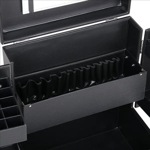 Professional Trolley NAIL OR MAKEUP Train Case Black